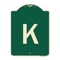 Signmission Designer Series Sign W/ Letter K, Green & Tan Heavy-Gauge Aluminum Sign, 24" x 18", G-1824-22944 A-DES-G-1824-22944 - alternate 1